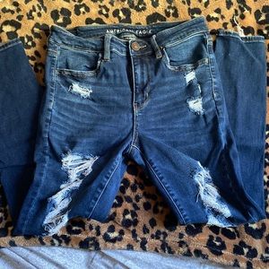 American Eagle Hi-Rise Ripped Jeggings